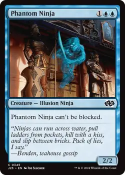 NM Phantom Ninja, MTG, Foundations Jumpstart, Magic the Gathering, 345 - Image 1