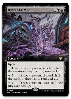 Rush of Dread (Extended Art) #327 (NM) Thunder Junction OTJ Magic MTG - Image 1