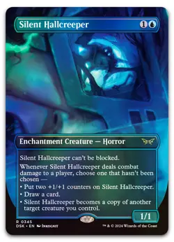 Silent Hallcreeper (Borderless) #345 (Foil) (NM) Duskmourn DSK Magic MTG - Image 1