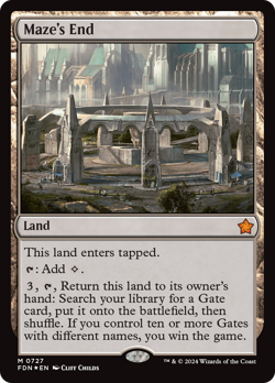 Maze's End #727 (Foil) (HP) Foundations FDN Magic MTG - Image 1