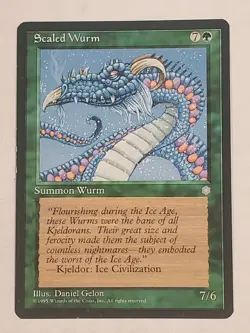 MTG Scaled Wurm (Ice Age/Green/C) - BGM - Image 1