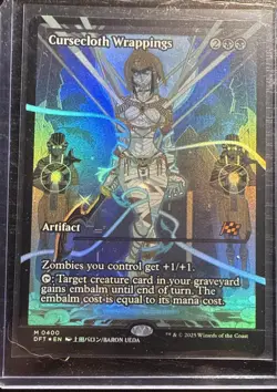 Cursecloth Wrappings (Showcase) #400 (Foil) (NM) Aetherdrift DFT Magic MTG - Image 1