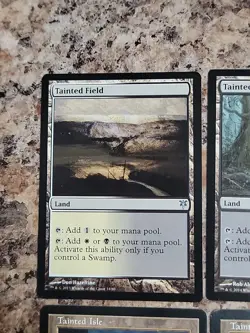 MTG TAINT / BLACK Dual Lands - 4x Set TAINTED Field Isle Peak Wood - MTG NM - Image 3