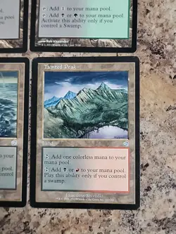 MTG TAINT / BLACK Dual Lands - 4x Set TAINTED Field Isle Peak Wood - MTG NM - Image 5