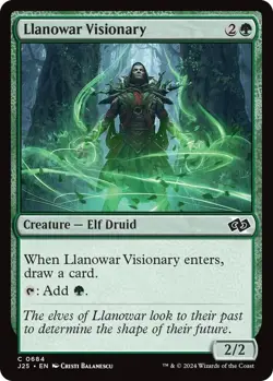 NM Llanowar Visionary, MTG, Foundations Jumpstart, Magic the Gathering, 684 - Image 1