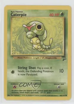 Caterpie Pokemon Base Set 2 #68 2000 READ - Image 1