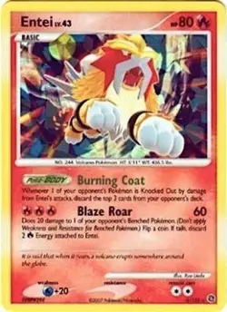 Entei - 4/132 (Cracked Ice Holo, #004/ Miscellaneous Cards & Products HP Pokemon - Image 1