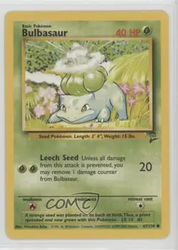 Bulbasaur Pokemon Base Set 2 #67 2000 READ - Image 1