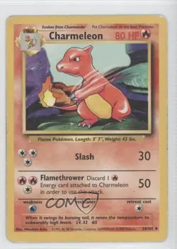 Charmeleon Pokemon Base Set #24 1999 READ - Image 1