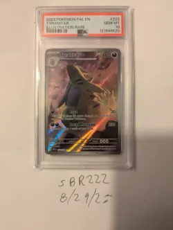 Pokemon Tyranitar 222/193 Paldea Evolved Illustration Rare - PSA 10 GEM MINT - Image 1