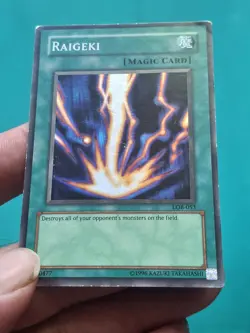 Yugioh - Raigeki Super Rare Unlimited Ed. LOB-053 HP - Image 1