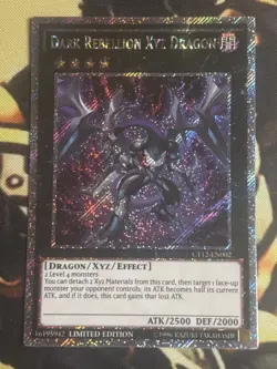 Yugioh: Dark Rebellion Xyz Dragon CT12-EN002 Platinum Secret Rare Limited Ed NM - Image 1