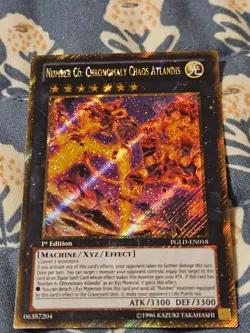 Number C6: Chronomaly Chaos Atlandis Gold Secret Rare PGLD-EN018 Yugioh - Image 3