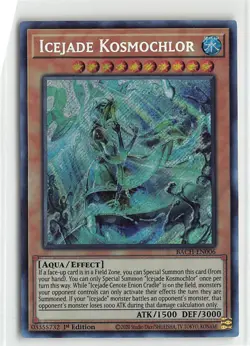 YuGiOh Battle of Chaos Foil Secret Rare #BACH-EN006 Icejade Kosmochlor MP-HP - Image 1