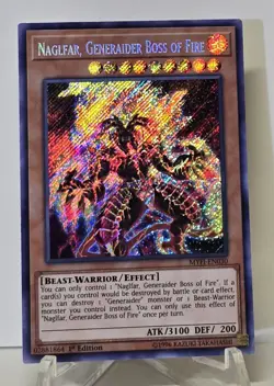 Naglfar, Generaider Boss Of Fire Secret Rare 1st Edition Yugioh TCG NM/M - Image 1
