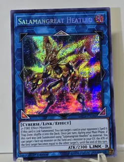 Salamangreat Heatleo MYFI-EN186 Secret Rare 1st Edition Yugioh TCG NM/M - Image 1