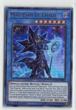 YuGiOh Duel Power Foil Ultra Rare #DUPO-EN001 Magician of Chaos MP-HP - Image 1