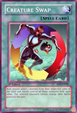 YuGiOh "Creature Swap" #SD2-EN020 1st Edition Regular. Lightly Played! - Image 1