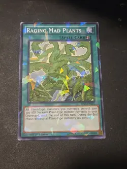 Raging Mad Plants - Rare Foil - Yugioh Spell Card - Vintage - Image 1