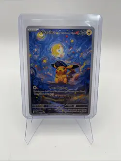 Captain Pikachu Starry Night Van Gogh Custom NM Art Card - Image 3