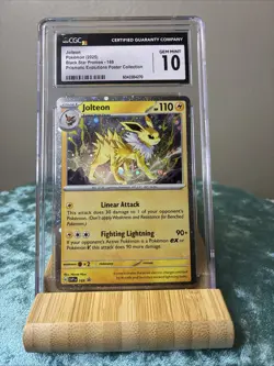 Pokemon TCG Jolteon 169 Prismatic Black Star Promo Card CGC 10 - Image 1