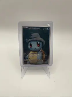 Pokemon Squirtle With Grey Felt Hat Van Gogh Art Style Custom Card - Image 1