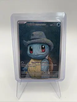Pokemon Squirtle With Grey Felt Hat Van Gogh Art Style Custom Card - Image 3