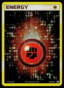 Pokemon Card - Fighting Energy Emerald 106/106 Reverse Holo - Image 1