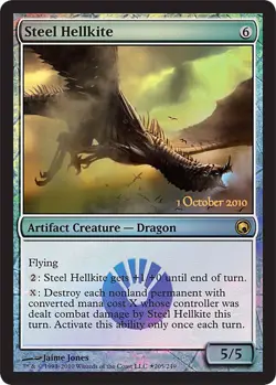 Steel Hellkite - Foil - Launch Promo LP, English MTG Prerelease Cards - Image 1
