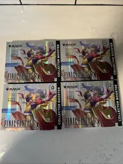 Magic The Gathering MTG Final Fantasy Collector Booster Pack Omega Box Sealed X4 - Image 1