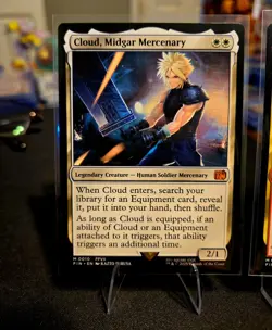 MTG FINAL FANTASY MYTHIC CREAT. CLOUD, MIDGAR MERCENARY + LIGHTNING, ARMY OF ONE - Image 2
