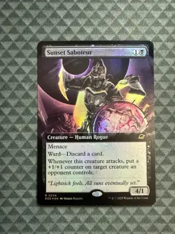 MTG Sunset Saboteur #0334 Foil Extended Art Rare Edge of Eternities (EOE) - Image 1