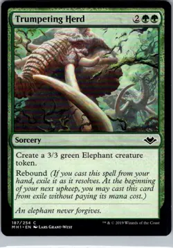 Trumpeting Herd - 187 - Modern Horizons - Magic MTG - NM - B3G1 - Image 1