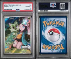 2025 POKEMON SIMPLIFIED CHINESE CBB1 C #09 SPRIGATITO PSA 10 - Image 3