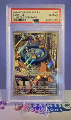 2024 POKEMON SCR EN - STELLAR CROWN - ILLUSTRATION RARE - #148 SQUIRTLE PSA 10 - Image 1