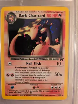 2000 POKEMON ROCKET #4 DARK CHARIZARD-HOLO PSA 8 - Image 2