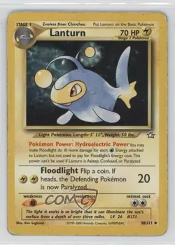 Lanturn Pokemon Neo Genesis #38 2000 READ - Image 1