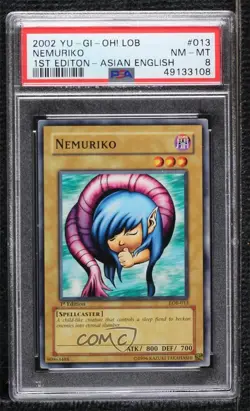 Nemuriko 1st Ed. Asian American Back YuGiOh Legend of Blue Eyes White Dragon - Image 1