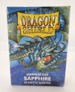 Japanese Matte Sapphire 60 ct Dragon Shield Sleeves YuGiOh Size NEW Sealed - Image 1