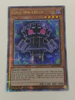 Yugioh Edge Imp Chain - 1st Edition QCR NM - Free Holo Card - Image 1