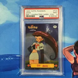 1999 Topps Pokemon Jesse Series 1 Character Card Rainbow PSA 9 - Image 1