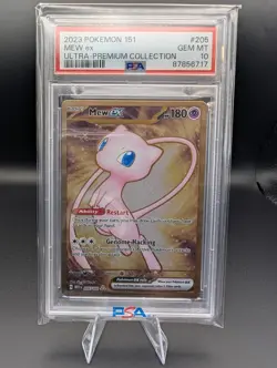2023 PSA 10 Pokemon SVP EN Mew ex 205/165 151 Ultra Premium Coll Metal Card - Image 3