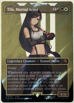 Tifa Martial Artist 0214 Borderless Surge Foil Final Fantasy MTG - Image 1