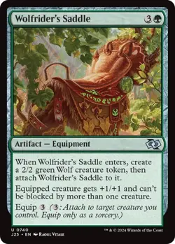NM Wolfrider's Saddle, MTG, Foundations Jumpstart, Magic the Gathering, 740 - Image 1