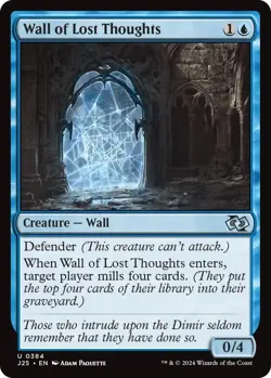 NM Wall of Lost Thoughts, MTG, Foundations Jumpstart, Magic the Gathering, 384 - Image 1
