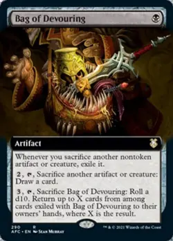 Bag of Devouring (Extended Art) - Near Mint MTG Commander 2021 Forgotten Realms - Image 1