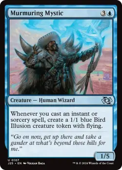 NM Murmuring Mystic, MTG, Foundations Jumpstart, Magic the Gathering, 107 - Image 1