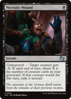 NM Necrotic Wound, MTG, Foundations Jumpstart, Magic the Gathering, 470 - Image 1