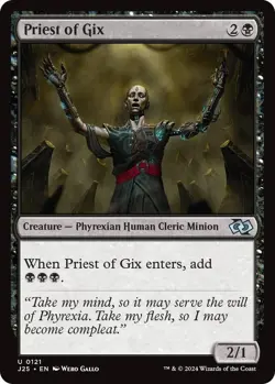 NM Priest of Gix, MTG, Foundations Jumpstart, Magic the Gathering, 121 - Image 1