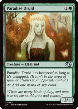 NM Paradise Druid, MTG, Foundations Jumpstart, Magic the Gathering, 698 - Image 1